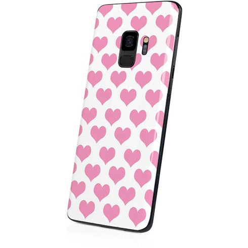Plush Pink Hearts Galaxy S9 Skin